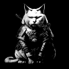 cool samurai cat