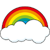Rainbow with cloud