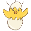 egg bird chick animal cute