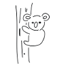 Symbole koala animal arbre grimpant