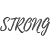 STRONG lettering
