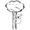 Koala Tier Baum klettern