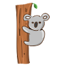 Koala animal tree climbing symbol
