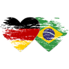 Germany Brazil flag used heart