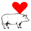 I Love Pig (Handdrawn)