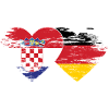 Croatia Germany flag used heart