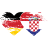 Germany Croatia flag used heart
