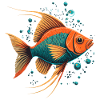 Illustration unique de poisson