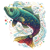 Bunte Fischkunstwerke
