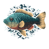 Flat Fish Illustration