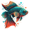 Red Blue Fish
