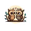 Owl Heart Valentine's Day