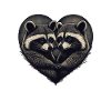 Raccoon Heart Valentine's Day