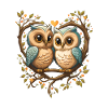 Owl Heart Valentine's Day