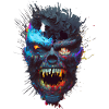Glitch Monster Skull