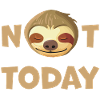Not Today Sloth Funny Gift