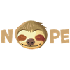 Nope Sloth Saying Funny Gift