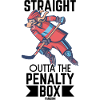 Dog plays ice hockey