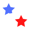 étoile bleu blanc rouge