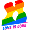 Gay Pride Men's Kiss