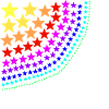 Sterne bunt Regenbogen Geschenkidee