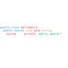 Hello World Java Programmiersprache