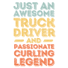 Truck Driver Curling retro
