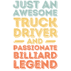 Truck driver billiards retro