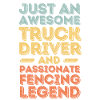 Truck driver fencing retro