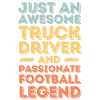 Truck driver football retro