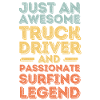 Truck drivers surf retro