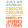 Truck driver Judo retro