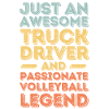 Truck driver volleyball retro