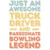 Truck driver bowling retro