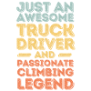 Truck driver climbing retro