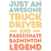 Truck driver Badminton retro