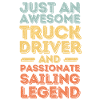 Truck driver sailing retro
