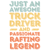 Truck driver rafting retro