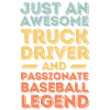 Truck driver baseball retro