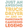 Truck driver Canoe retro