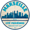 Marseille Skyline Badge