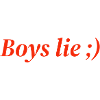 Boys lie