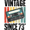 Retro-Kassette auf Neonstreifen