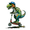 Stuntscooter Dinosaure