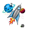 Rocket in space