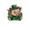 Lucky pig St. Patty pig