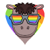 Gay Regenbogen Herz Tier Pferd