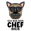 Cool Hund Deutscher Schäferhund Chef Spruch