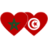 Maroc Tunisie Drapeau Coeur