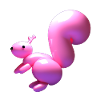 Balloon squirrel in pink